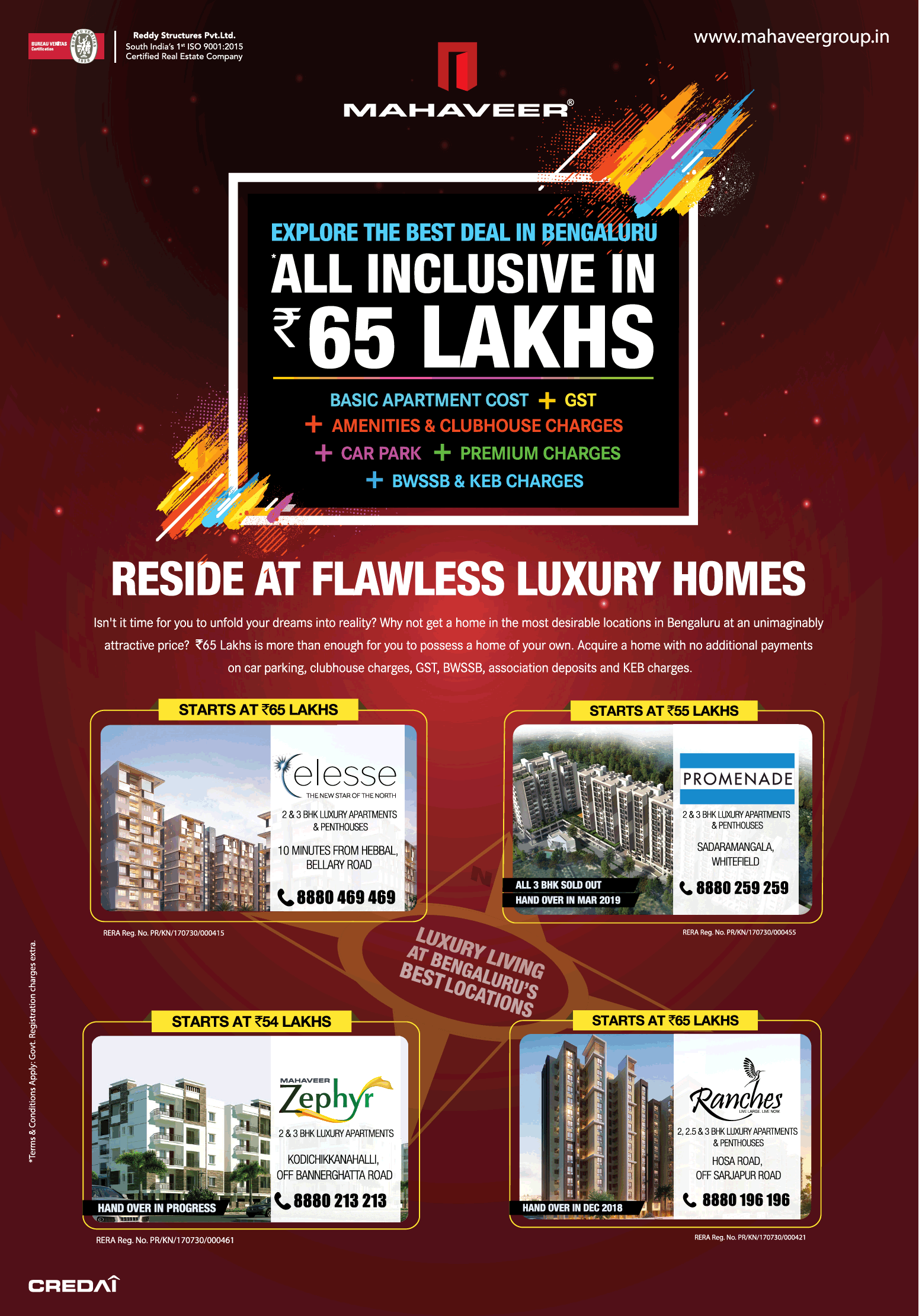 Mahaveer Group Explore The Best Deal In Bengaluru All Inclusive In Rs ...
