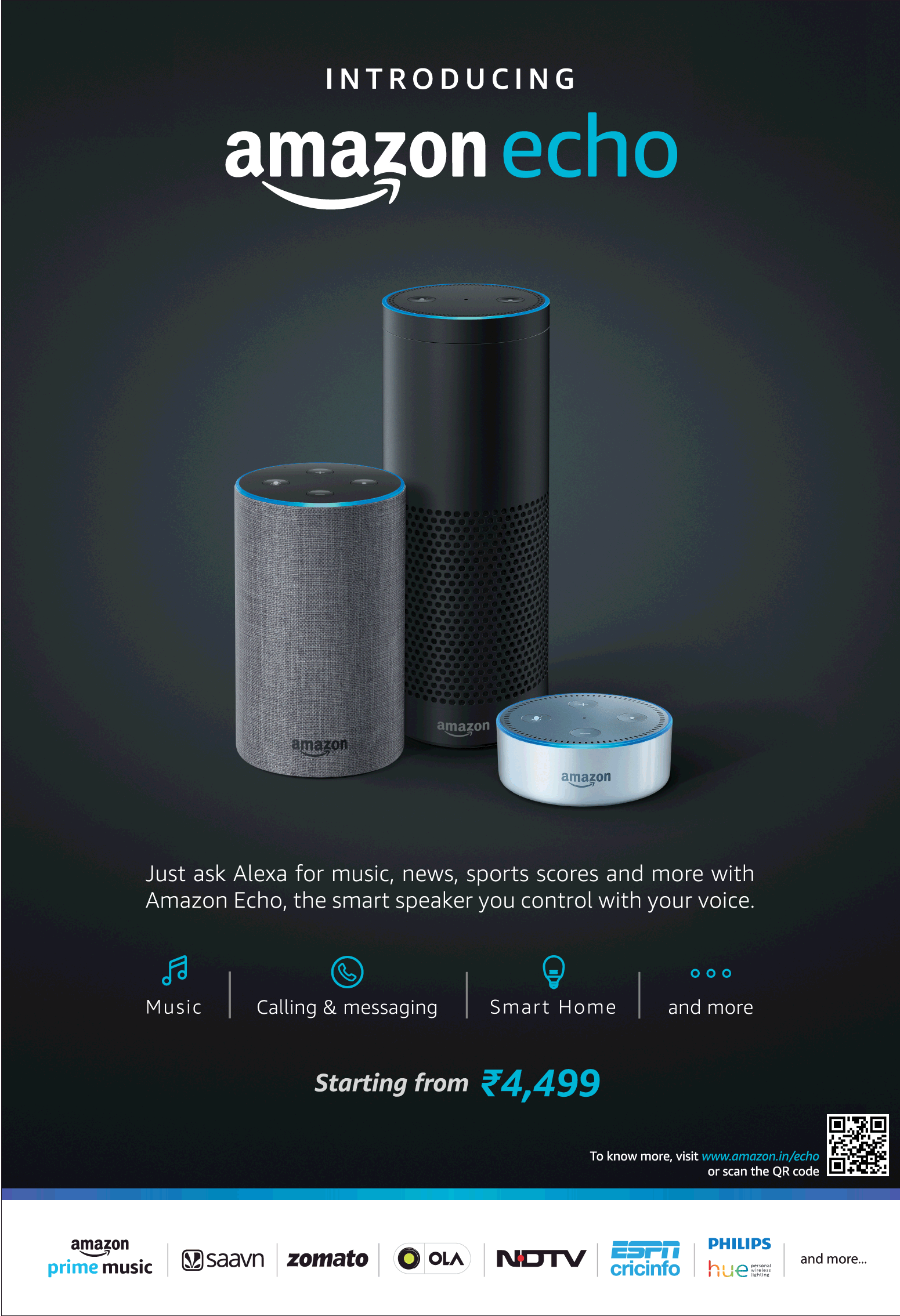 Introducing Amazon Echo Just Ask Alexa For Music Ad Advert Gallery