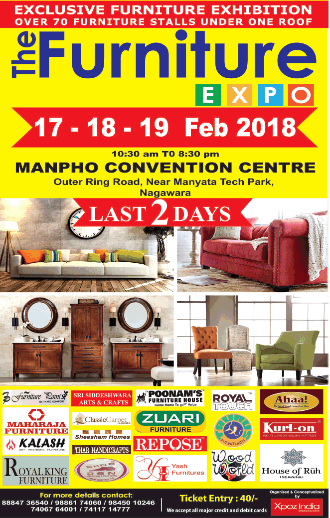 The Furniture Expo 17th 18th And 19th Feb 2018 Last 2 Days Ad