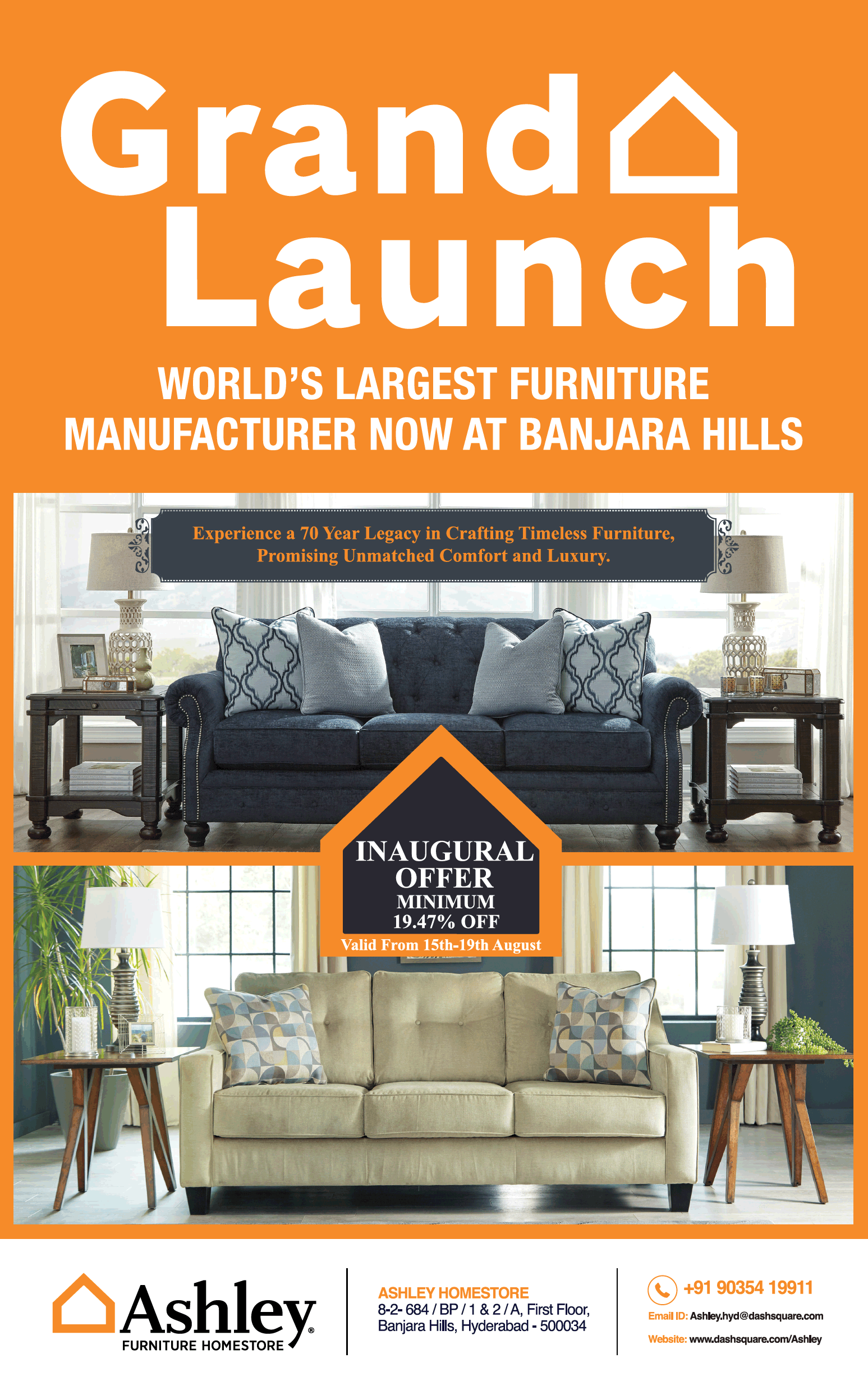 Ashley Furniture Homestore Grand Launch Worlds Largest Furniture Ad