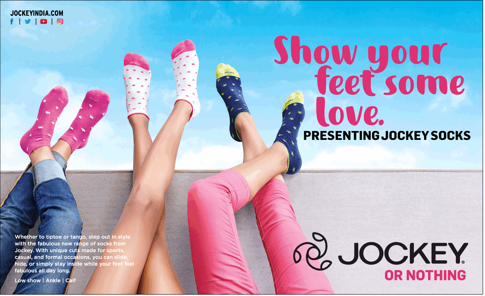 Jockey Socks Show Your Feet Some Love Ad in TOI Chennai Advert Gallery