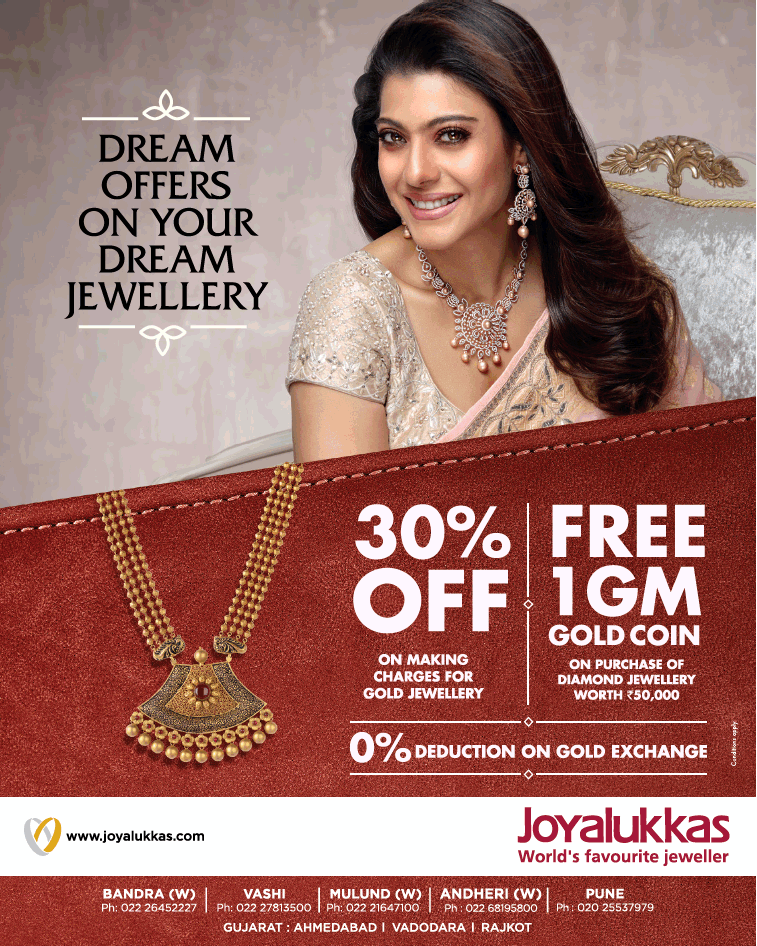 Joyalukkas Worlds Favourite Jeweller 30% Off On Making Charges Ad ...