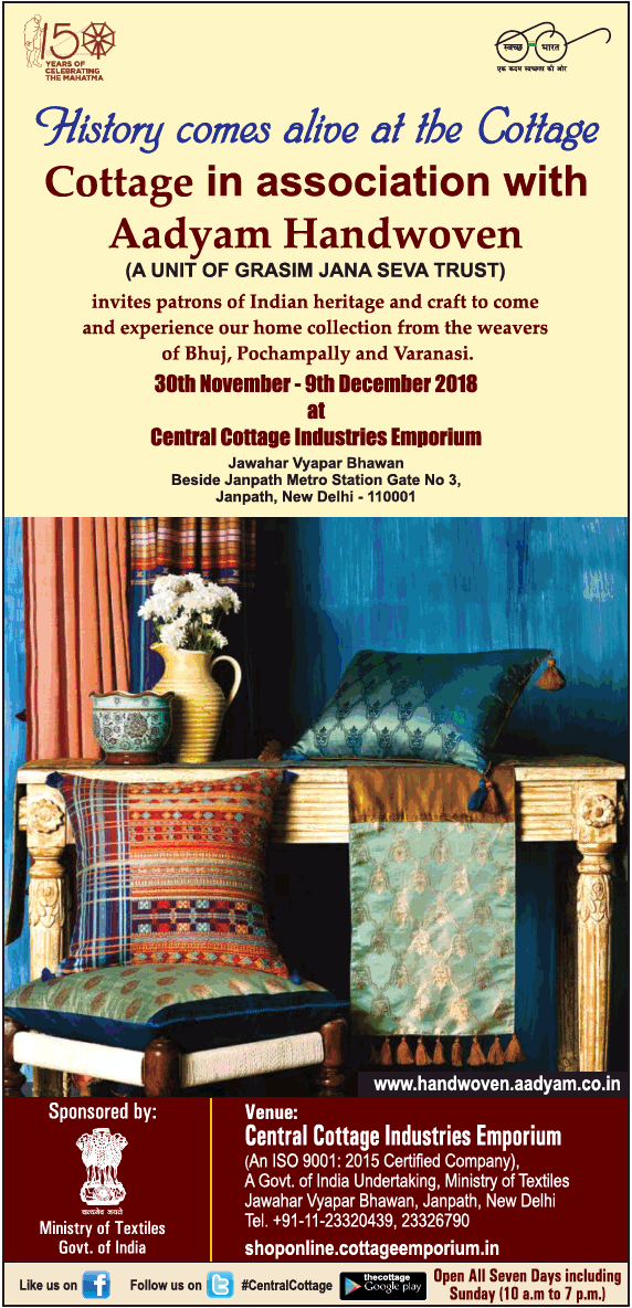 Ministry Of Textiles Cottage In Association With Aadyam Handwoven