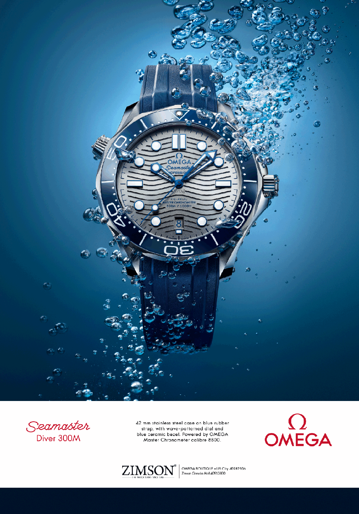 Omega Watches Seamaster Diver 300M Watch Ad in Times of ...